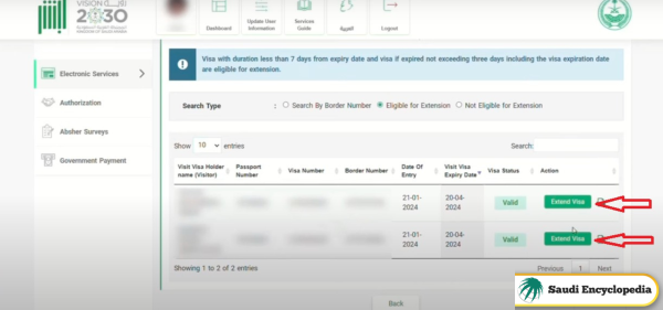 How to extend Family Visit Visa online in Saudi Arabia