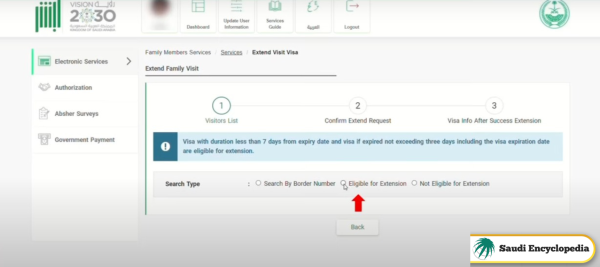 How to extend Family Visit Visa online in Saudi Arabia 