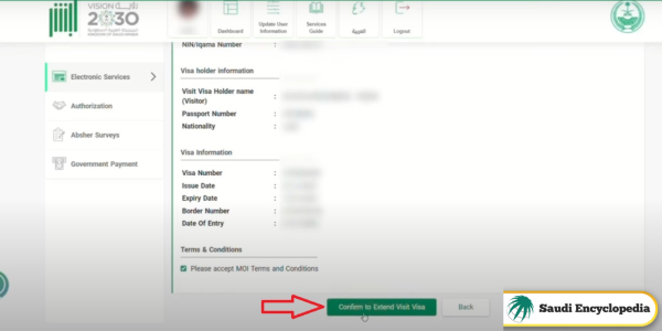 How to extend Family Visit Visa online in Saudi Arabia